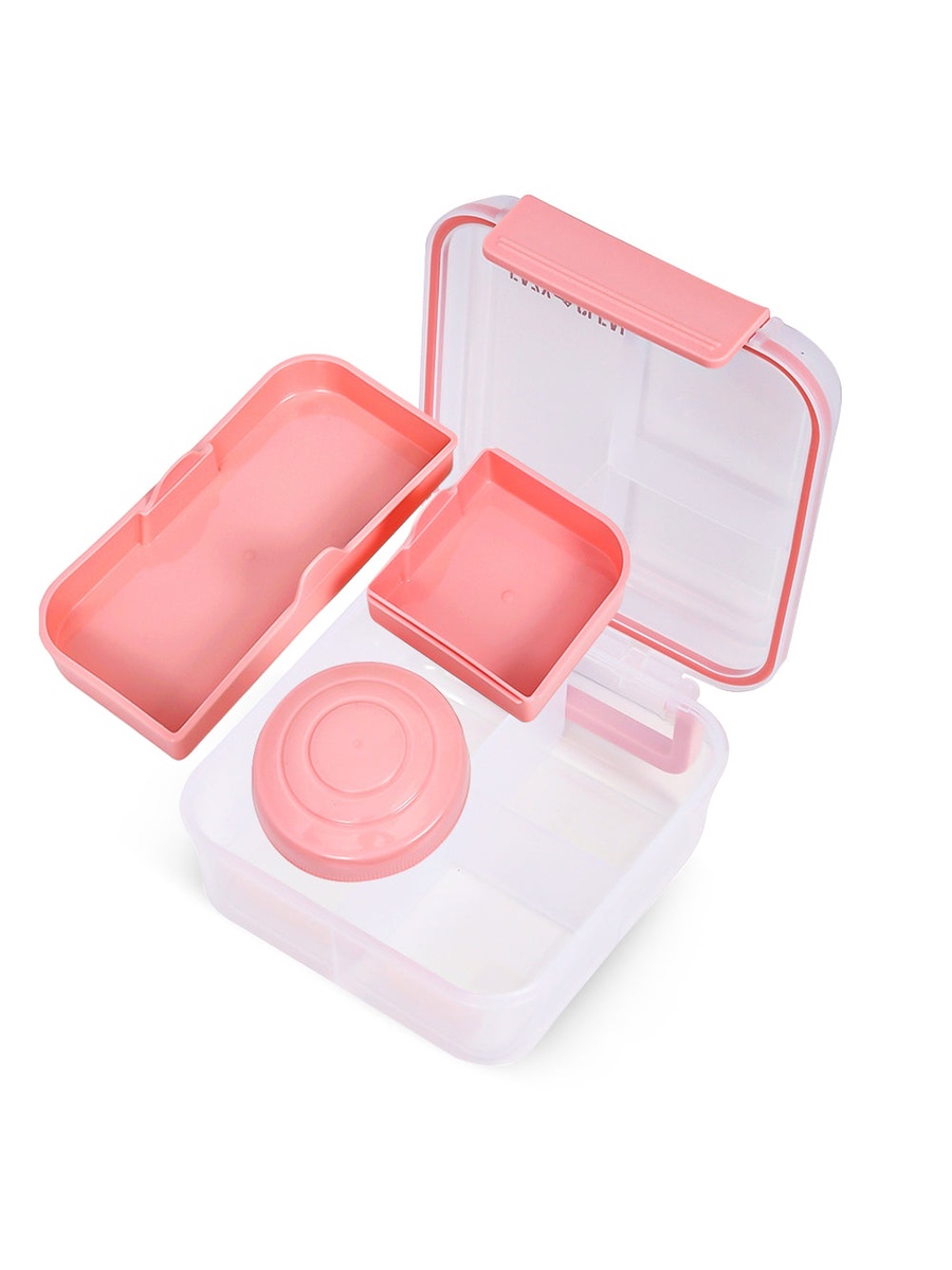 Convertible 1250ml Bento Lunch Box with 150ml Gravy Bowl - Pink