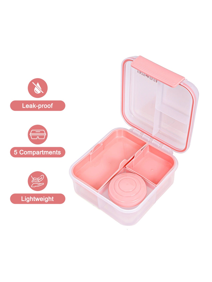 Convertible 1250ml Bento Lunch Box with 150ml Gravy Bowl - Pink