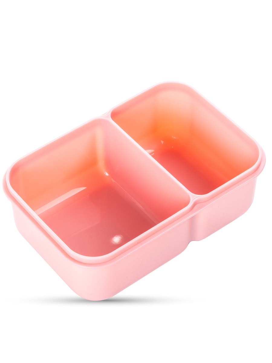 Kids 2-Compartment Bento Lunch Box with Water Bottle - Donut Pink