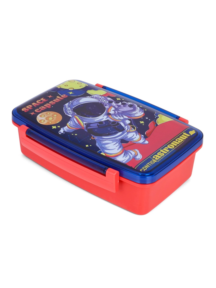 Kids Bento Lunch Box with Spoon and Fork - Astronaut Blue