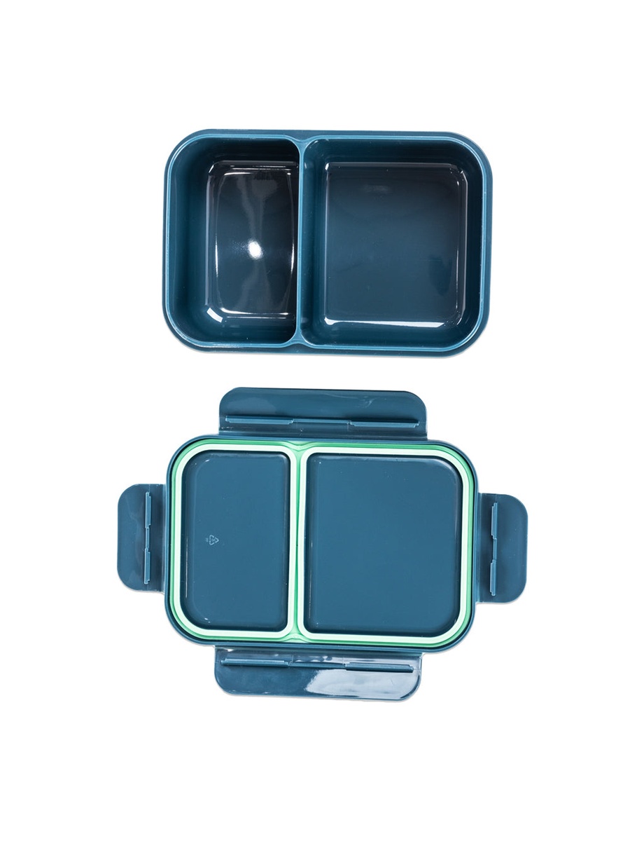 Kids 2-Compartment Bento Lunch Box - Astronaut Green