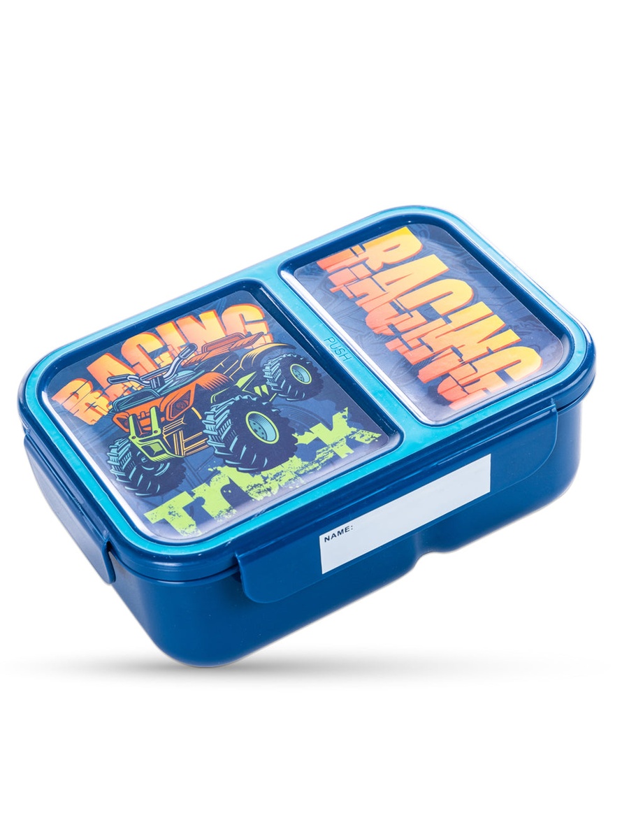 Kids 2-Compartment Bento Lunch Box - Racer Blue