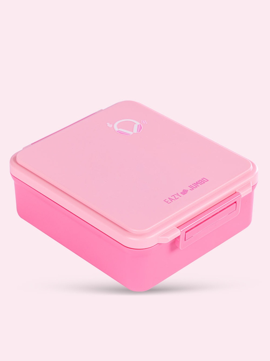Jumbo Bento Lunch Box with Thermos and Dip Jar- Pink