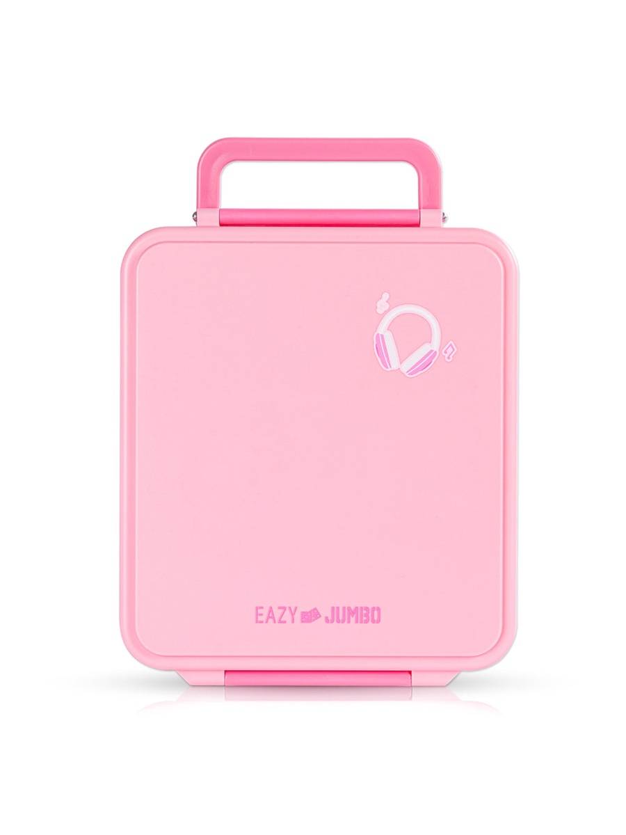 Jumbo Bento Lunch Box with Thermos and Dip Jar- Pink
