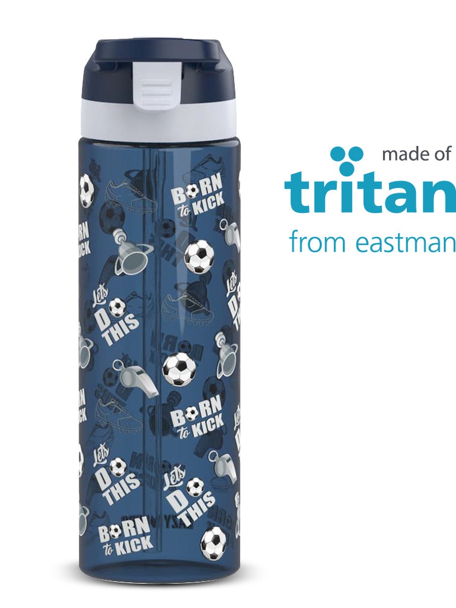 Football Tritan Water Bottle Spray 750ml - Blue
