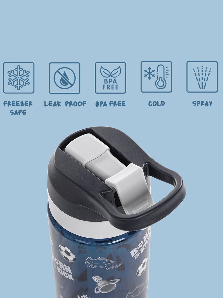 Football Tritan Water Bottle Spray 750ml - Blue