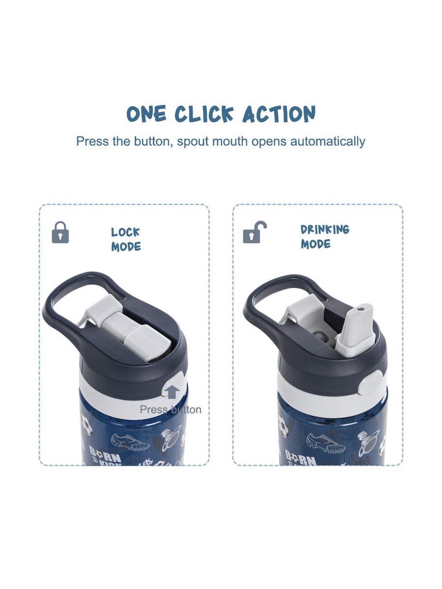 Football Tritan Water Bottle Spray 750ml - Blue