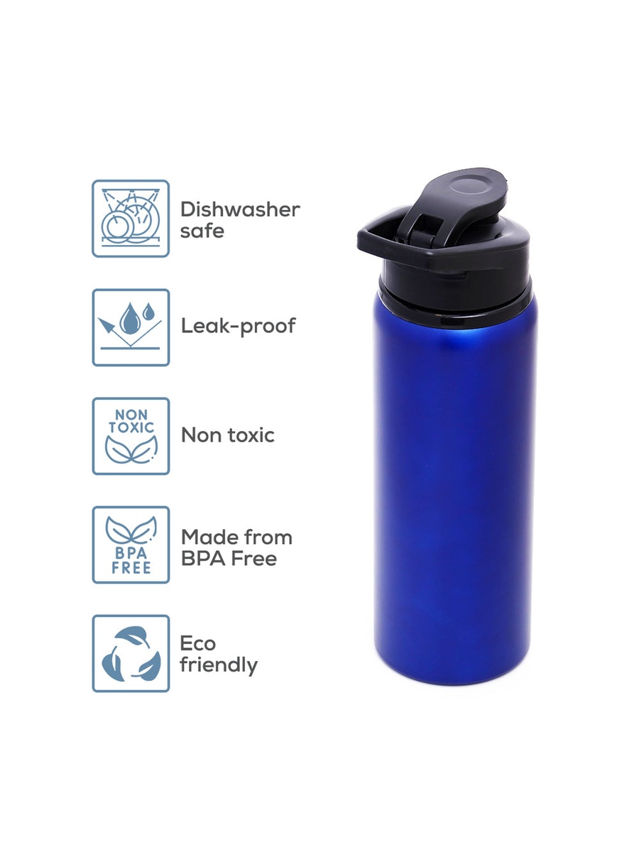 Stainless Steel Sports Water Bottle - Blue, 700ml