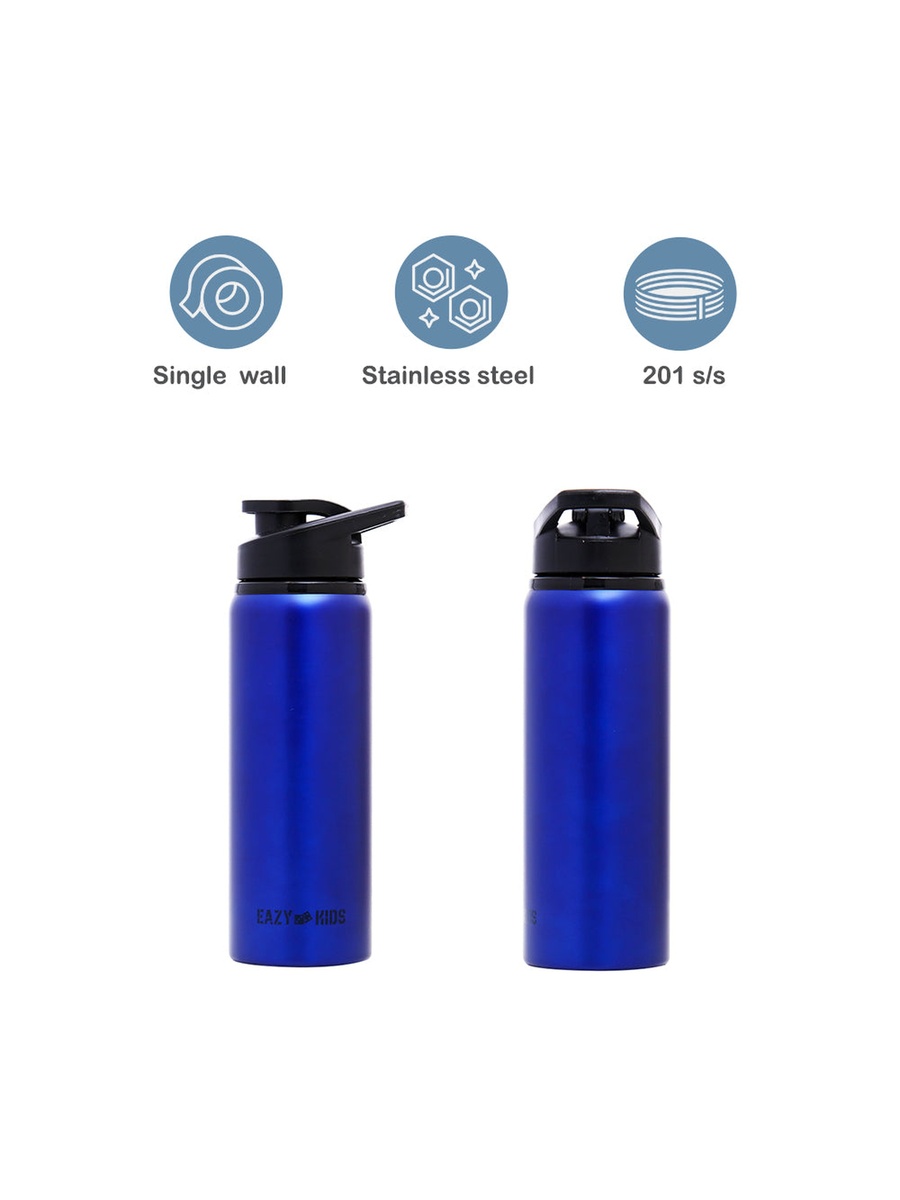 Stainless Steel Sports Water Bottle - Blue, 700ml