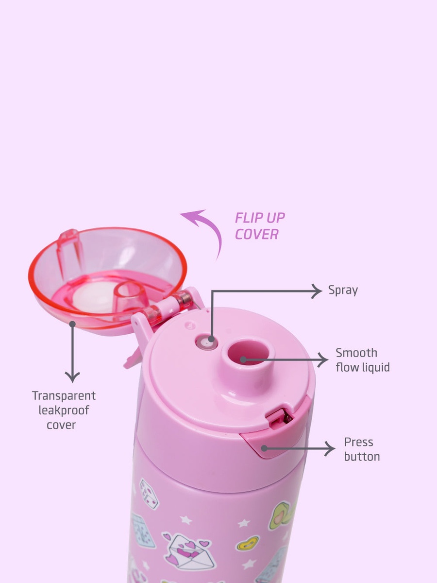 Insulated Steel Water Bottle Spray Pink - 640ml
