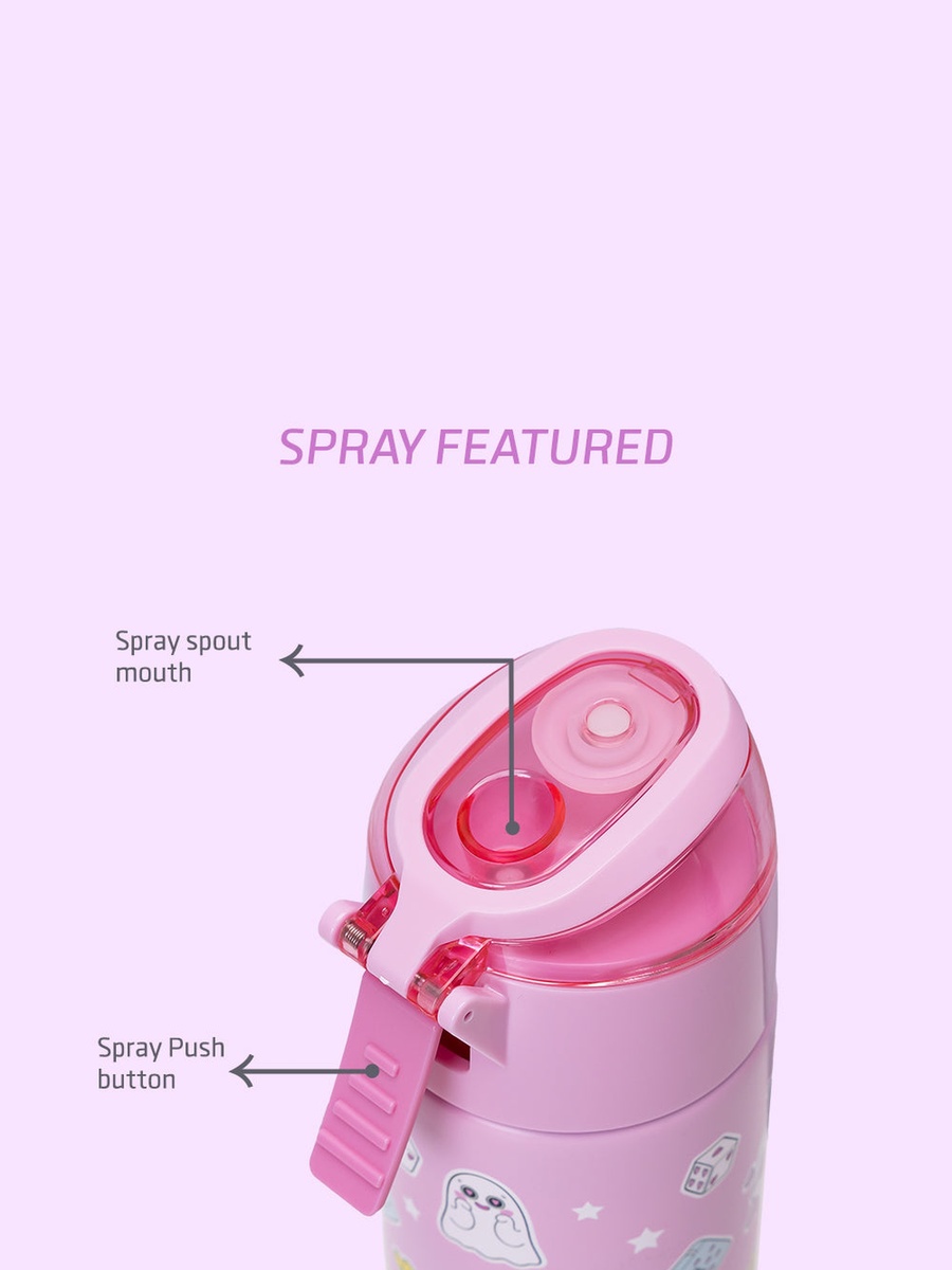 Insulated Steel Water Bottle Spray Pink - 640ml