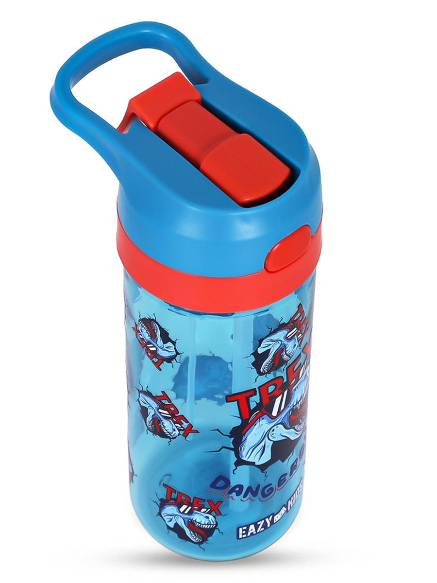 Tritan Water Bottle with Spray Dino, Blue, 420ml