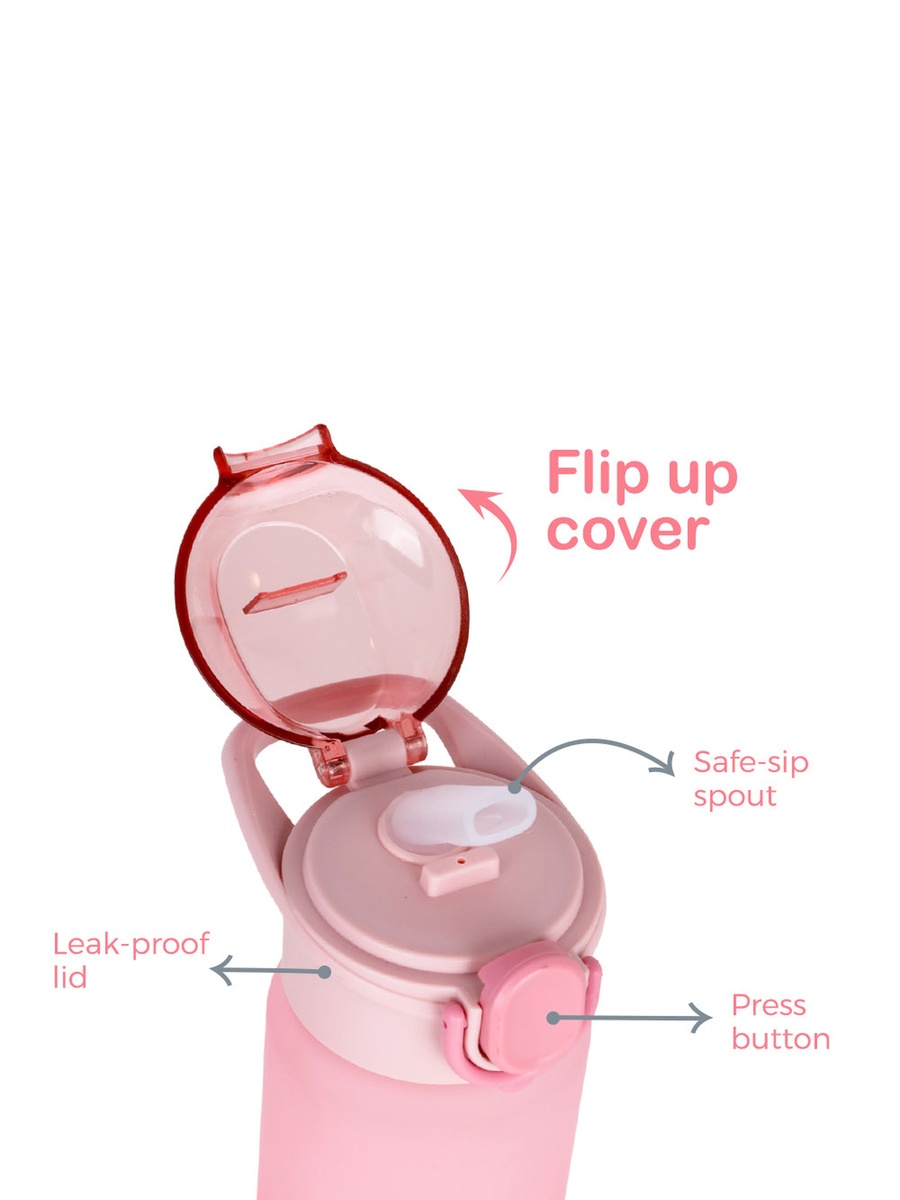 Water Bottle 500ml with Handle - Pink