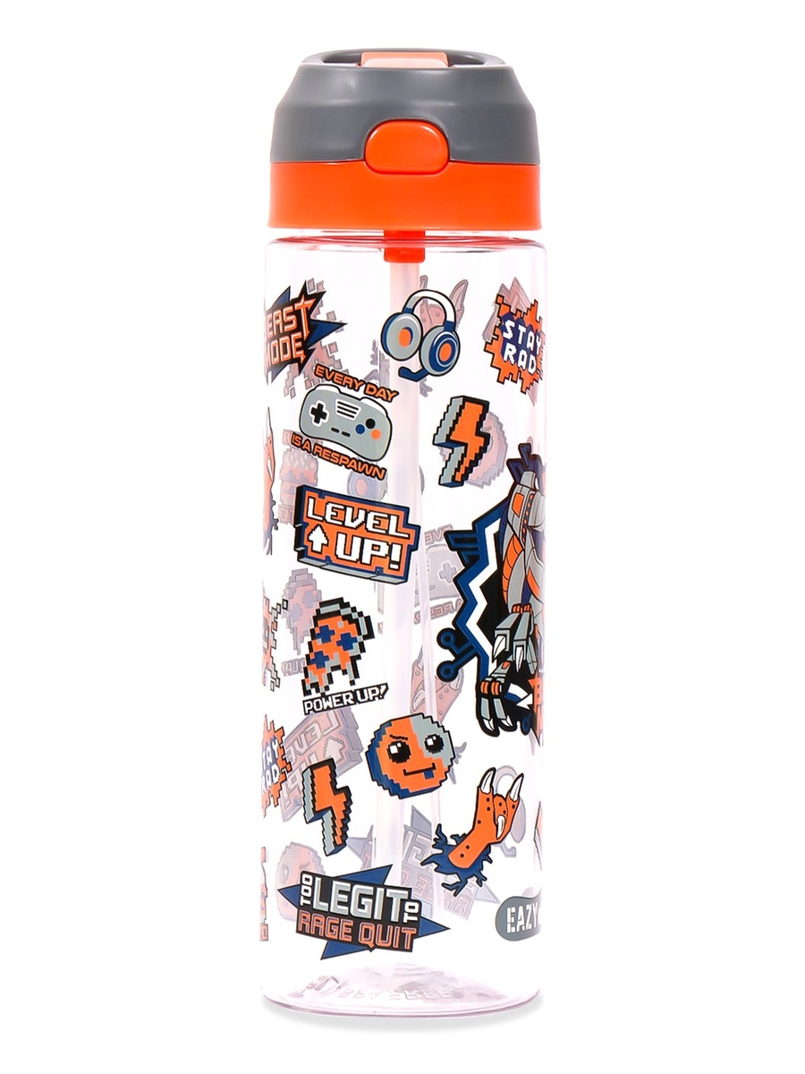 Tritan Water Bottle Spray, Dinosaur - Grey, 750ml