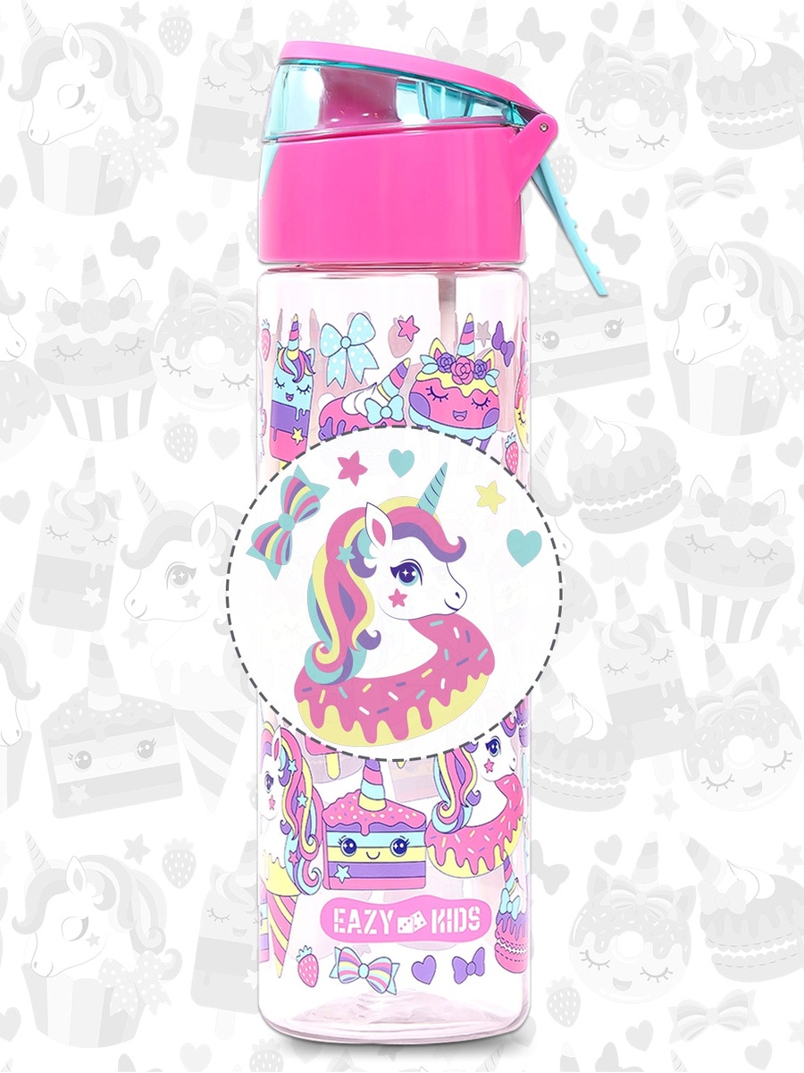 Tritan Water Bottle Spray, Unicorn Desert - Pink, 750ml