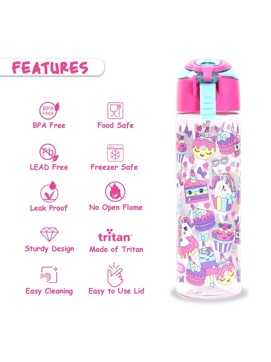 Tritan Water Bottle Spray, Unicorn Desert - Pink, 750ml