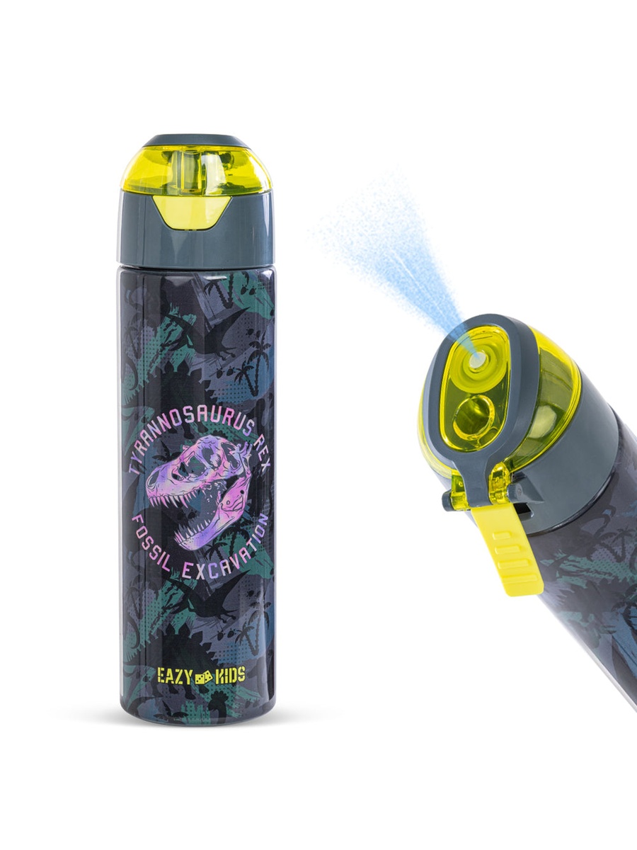 Insulated Stainless Steel Water Bottle Spray -T-Rex, 640ml Green