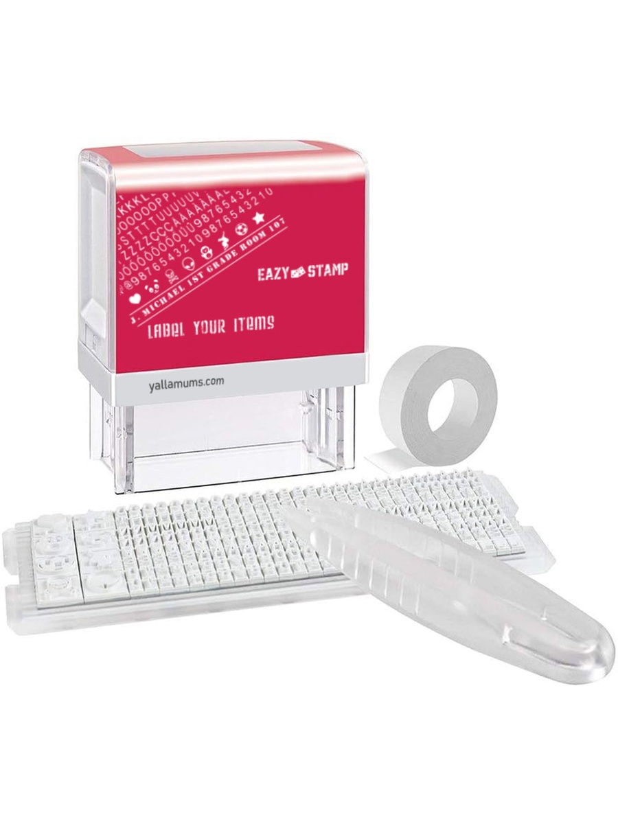 Customizable Self Inking Fabric Stamp Kit - Black