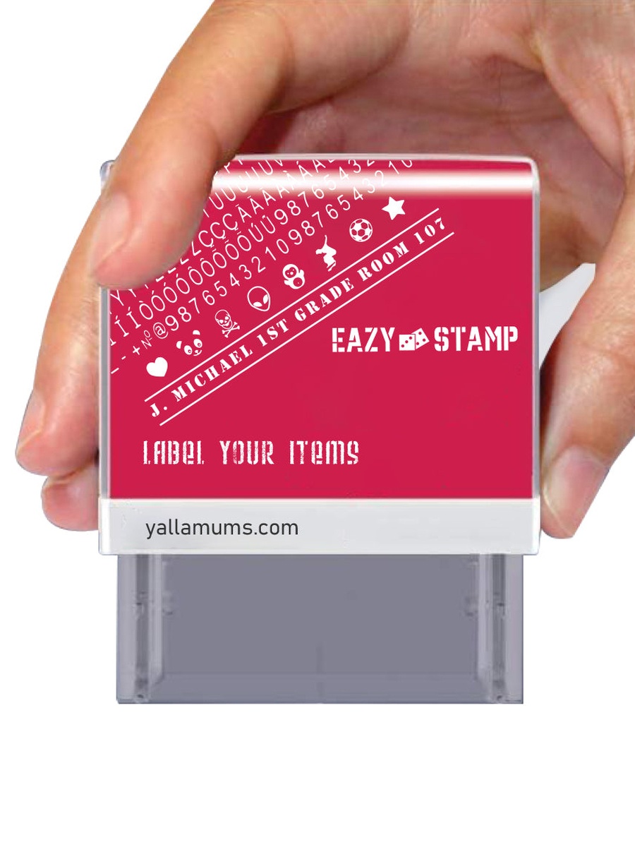 Customizable Self Inking Fabric Stamp Kit - Black