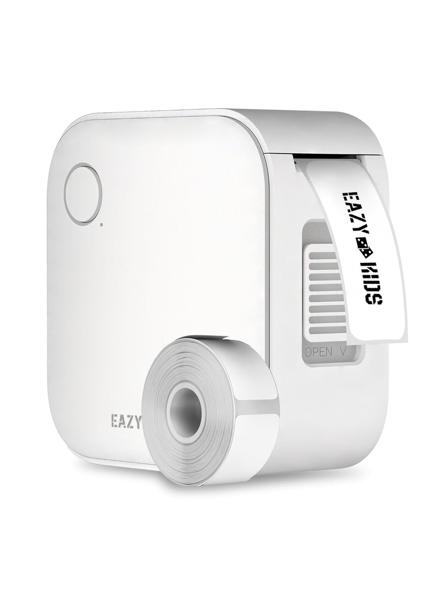 Mini Label Maker Printer with 180 Labels Roll, White