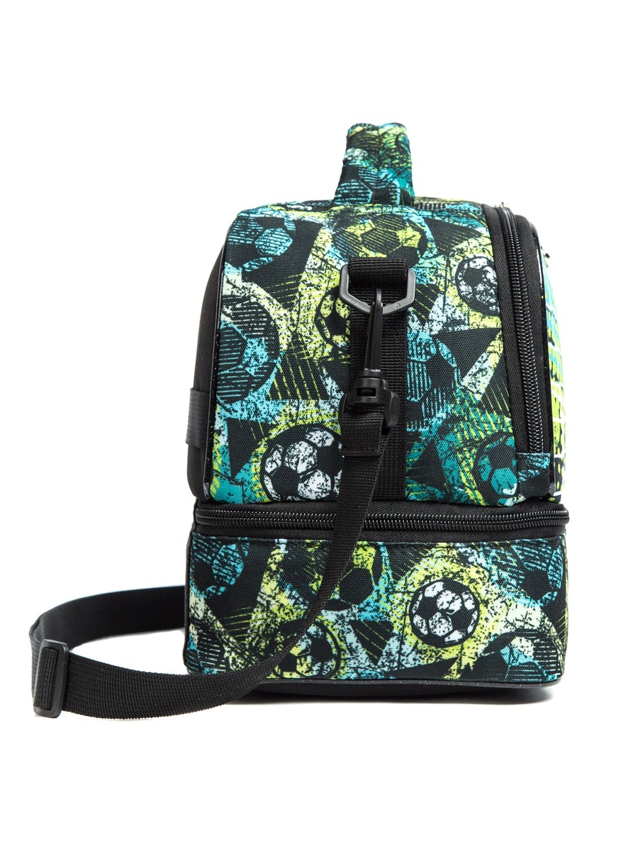 Bottle/Lunch Bag - Football Green