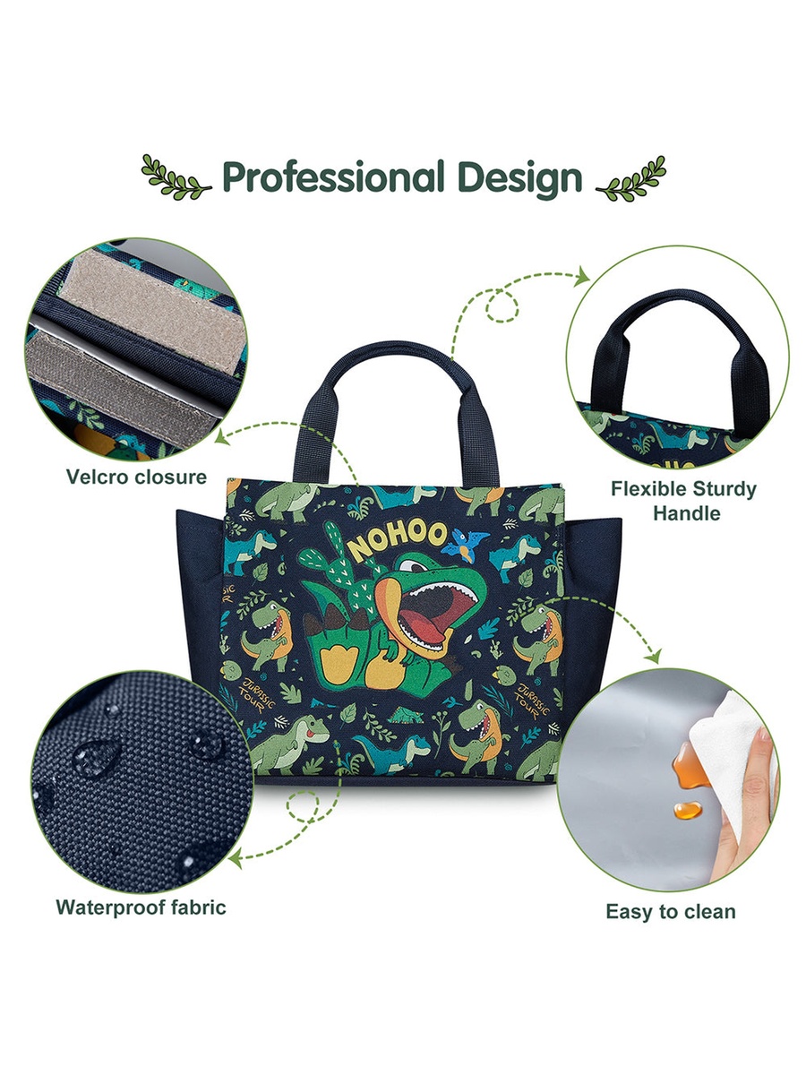 Kids Dino Lunch Bag, Green