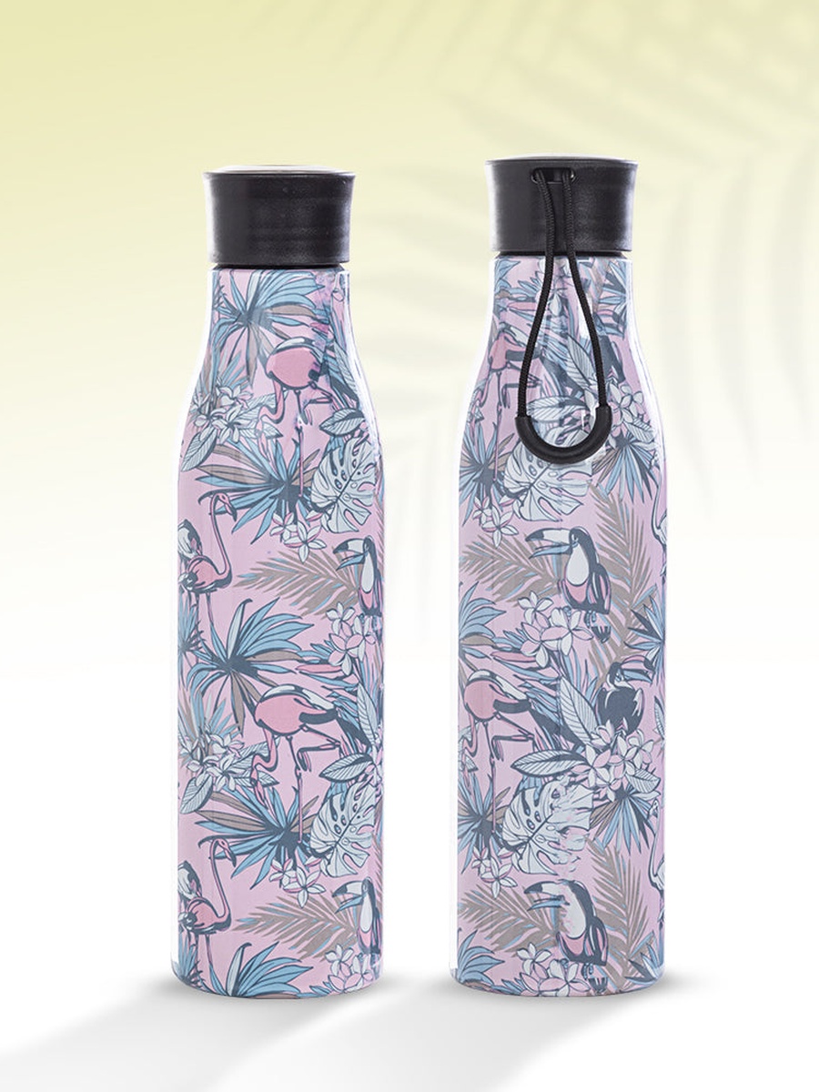 Steel Water Bottle and Lunch Bag, 760ml Floral