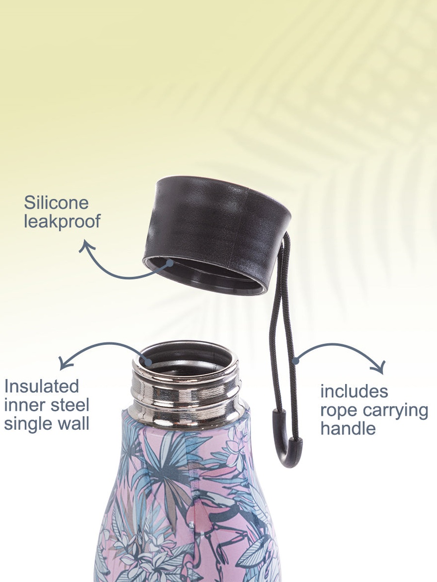 Steel Water Bottle and Lunch Bag, 760ml Floral