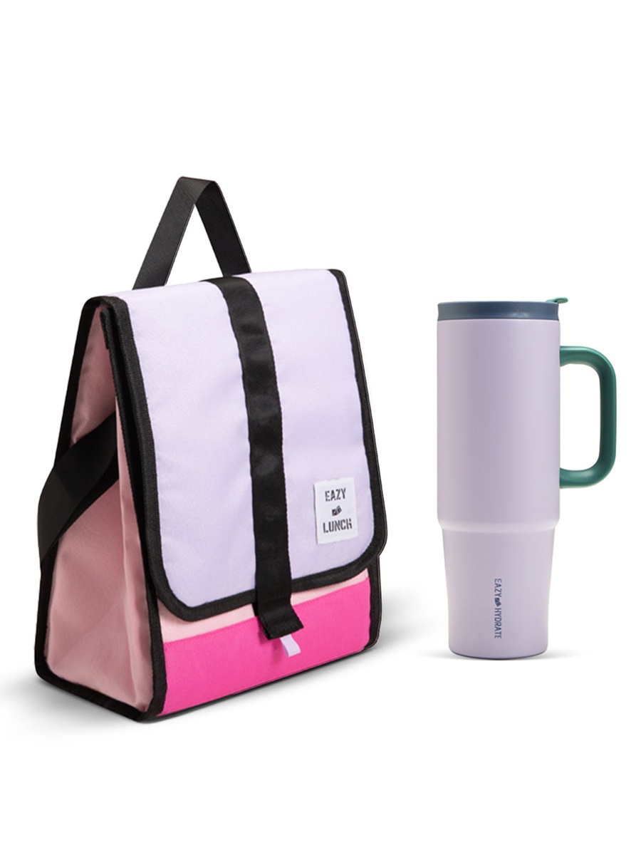 Insulated Travel Tumbler with Lunch Bag, 900ml White