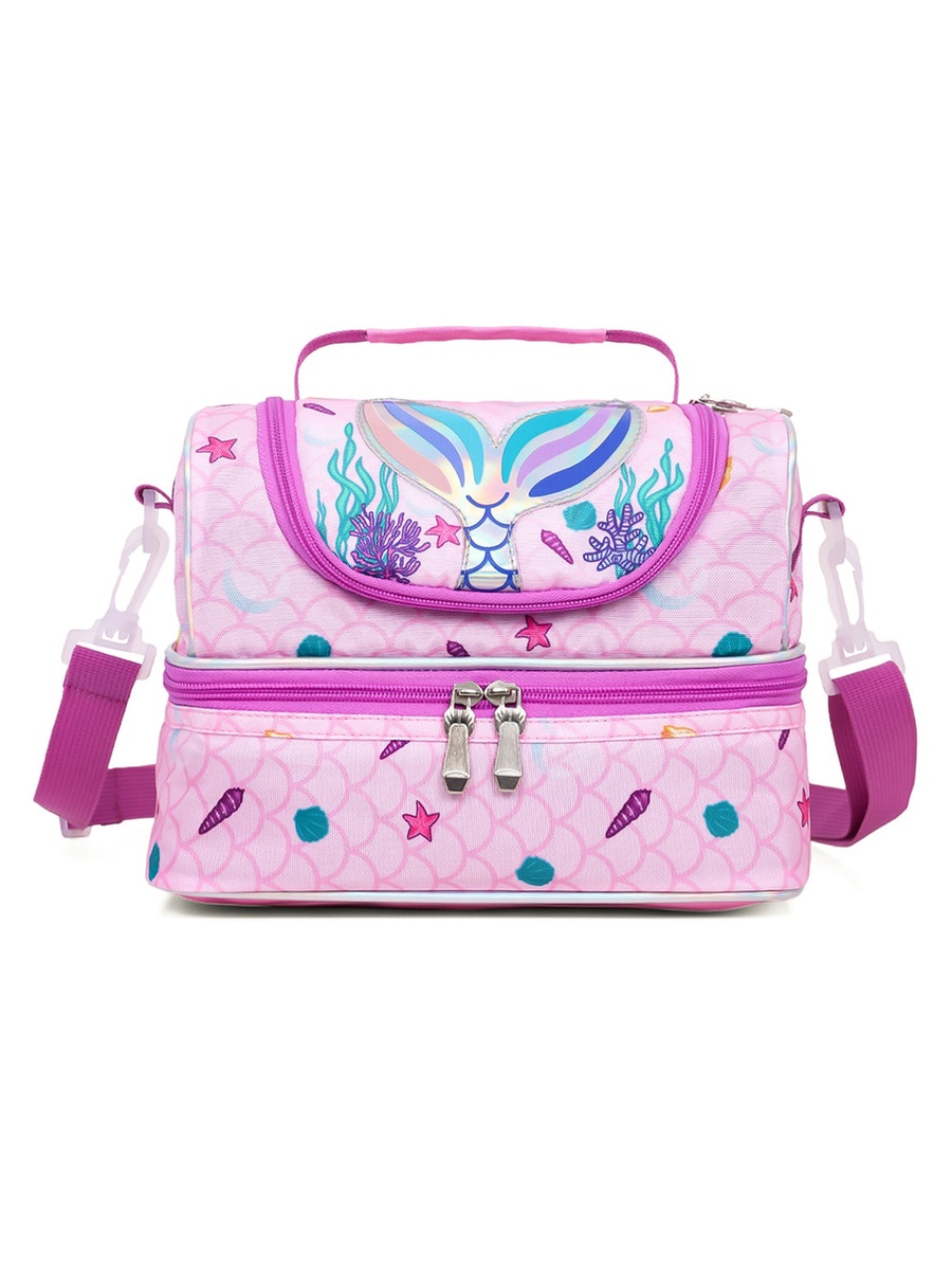 Dual Compartment Lunch Bag, Mermaid - Purple
