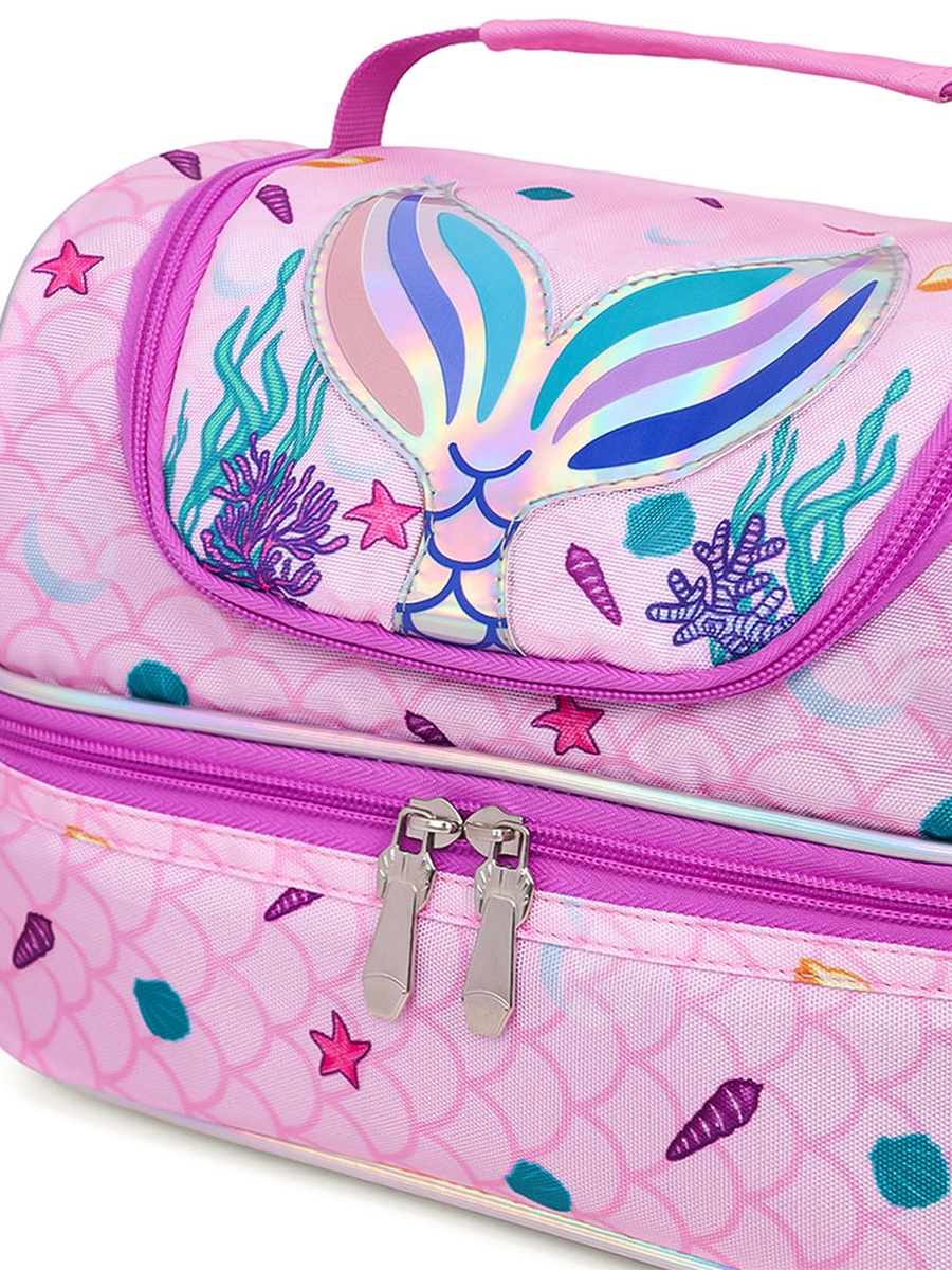 Dual Compartment Lunch Bag, Mermaid - Purple