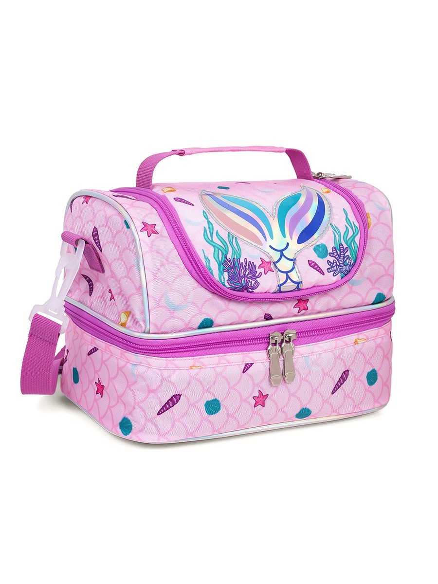 Dual Compartment Lunch Bag, Mermaid - Purple