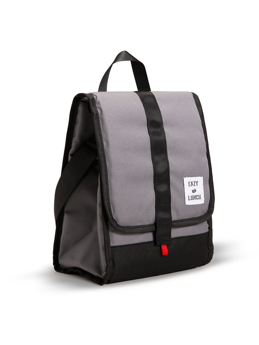 Lunch Bag - Insulated, Foldable and Stylish (Grey and Black)