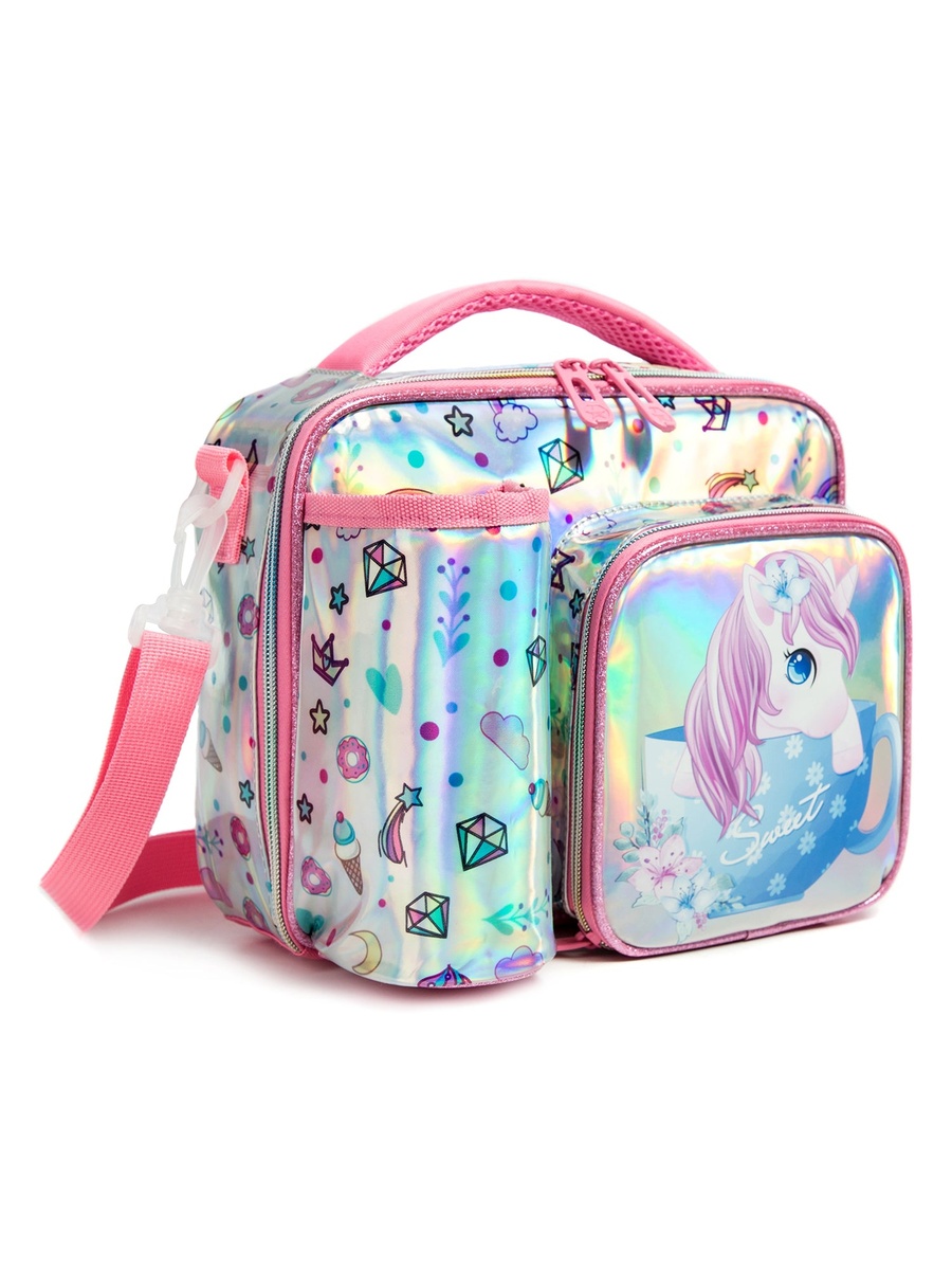 Bottle/Lunch Bag - Unicorn Chrome Pink