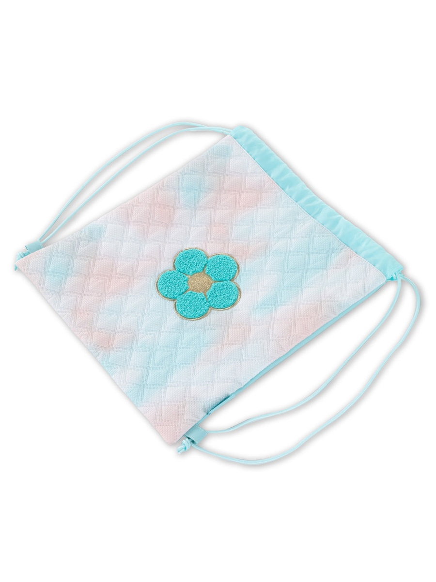Drawstring Bag - Daisy Flower Green