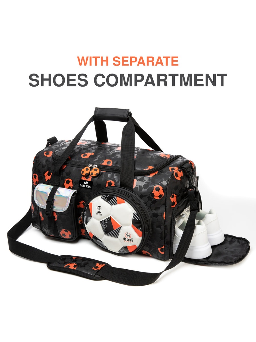 Football Duffle Bag - Black, 30L
