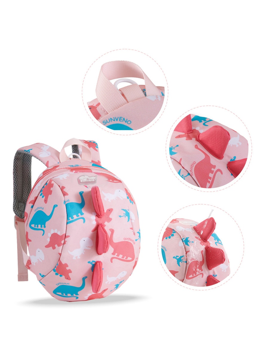 Kids Backpack - Dinosaur Pink