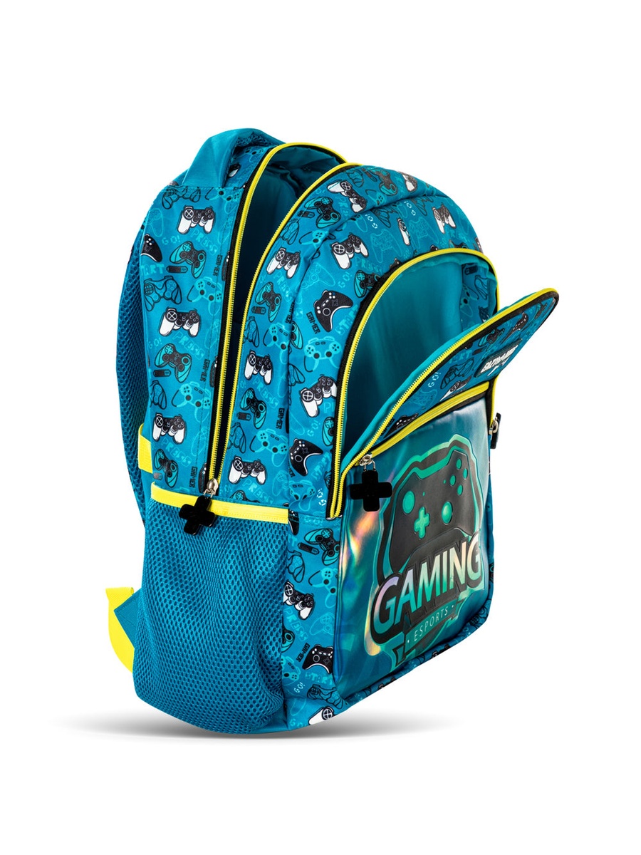 16-inch Set of 4-Backpack Trolley, Lunch Bag and Pencil Case - Gaming