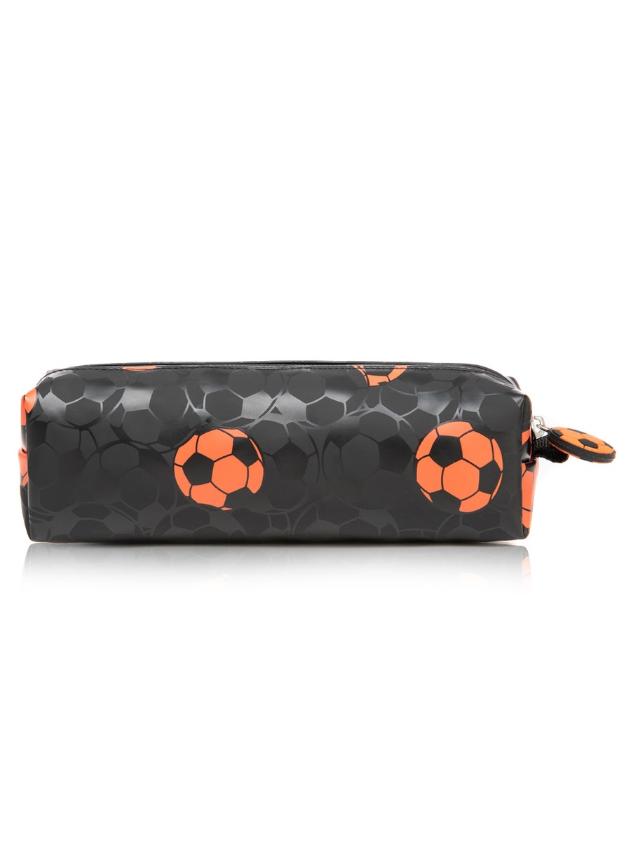 Trolley 18-Inch School Bag Set of 3-Lunch Bag and Pencil Case - Football Black