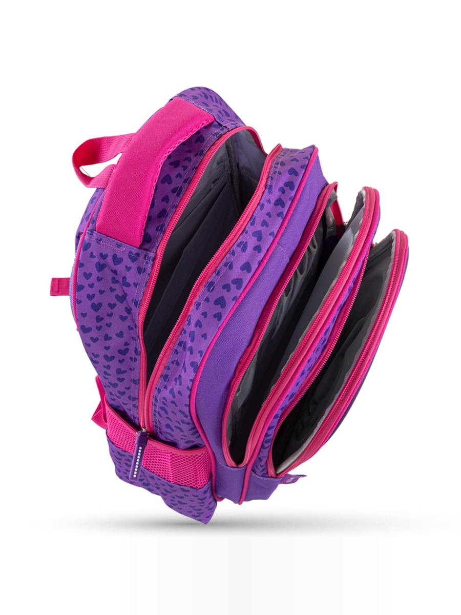 School Bag 16-inch- Love and Hugs Purple