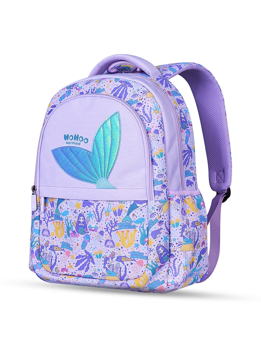 16-Inch School Bag with Lunch Bag Combo Mermaid - Purple