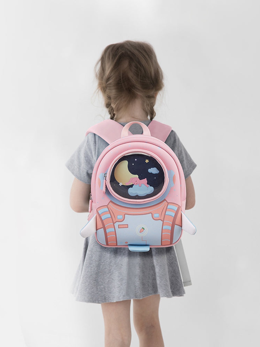 3D Astronaut Kids School Bag/Activity Bag 10-Inch - Pink