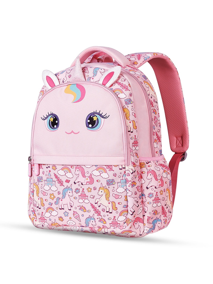 Kids 16 Inch School Bag with Pencil Case Combo, Unicorn - Pink