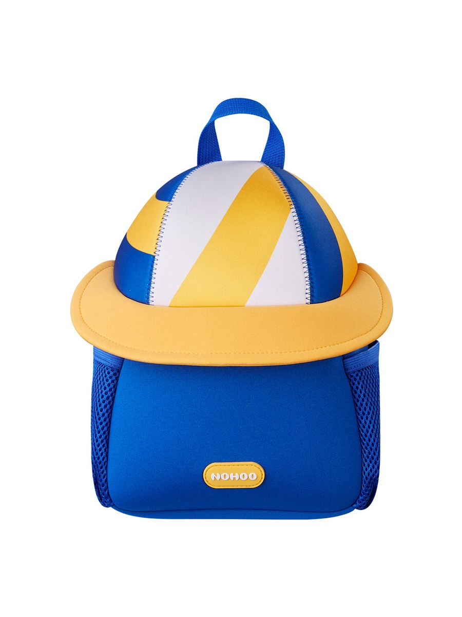 3D Cute Volleyball Kids School Bag 10-Inch - Blue
