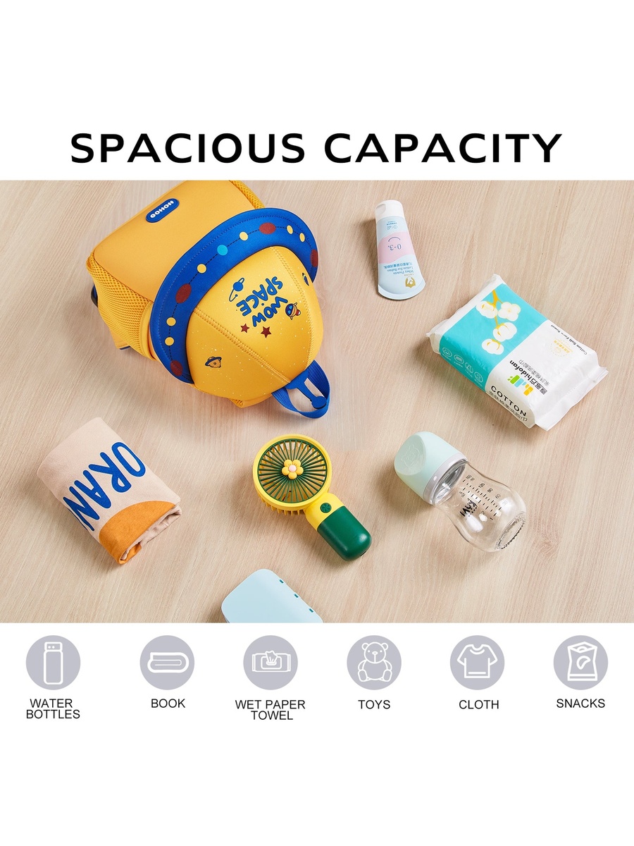 3D Cute UFO Kids School Bag/Activity Bag 10-Inch - Yellow