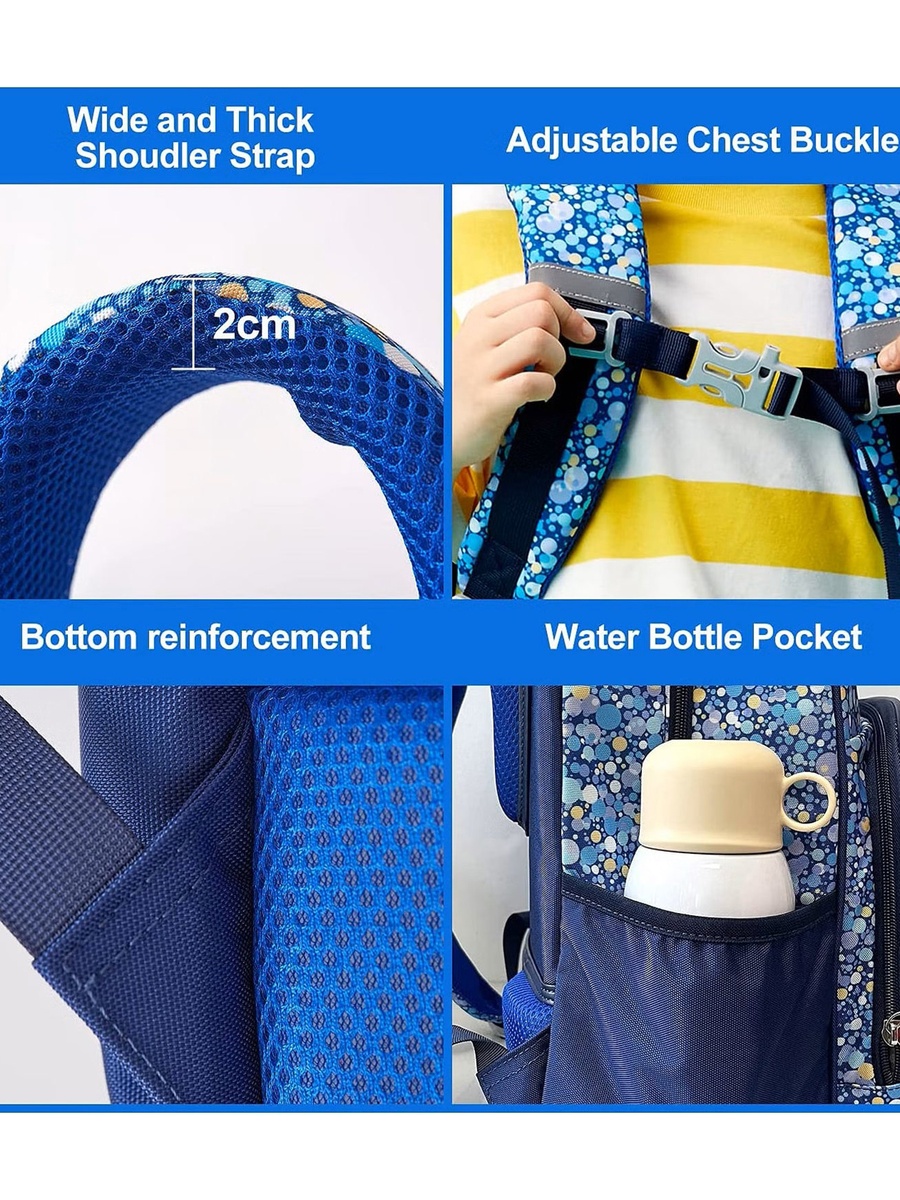 School Bag - Retro Blue