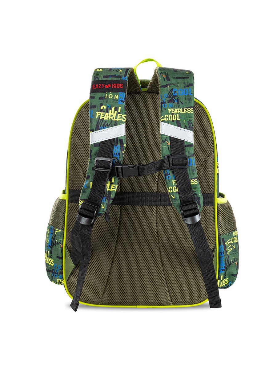 School Bag Pencil Case 16-inch - Dino Green
