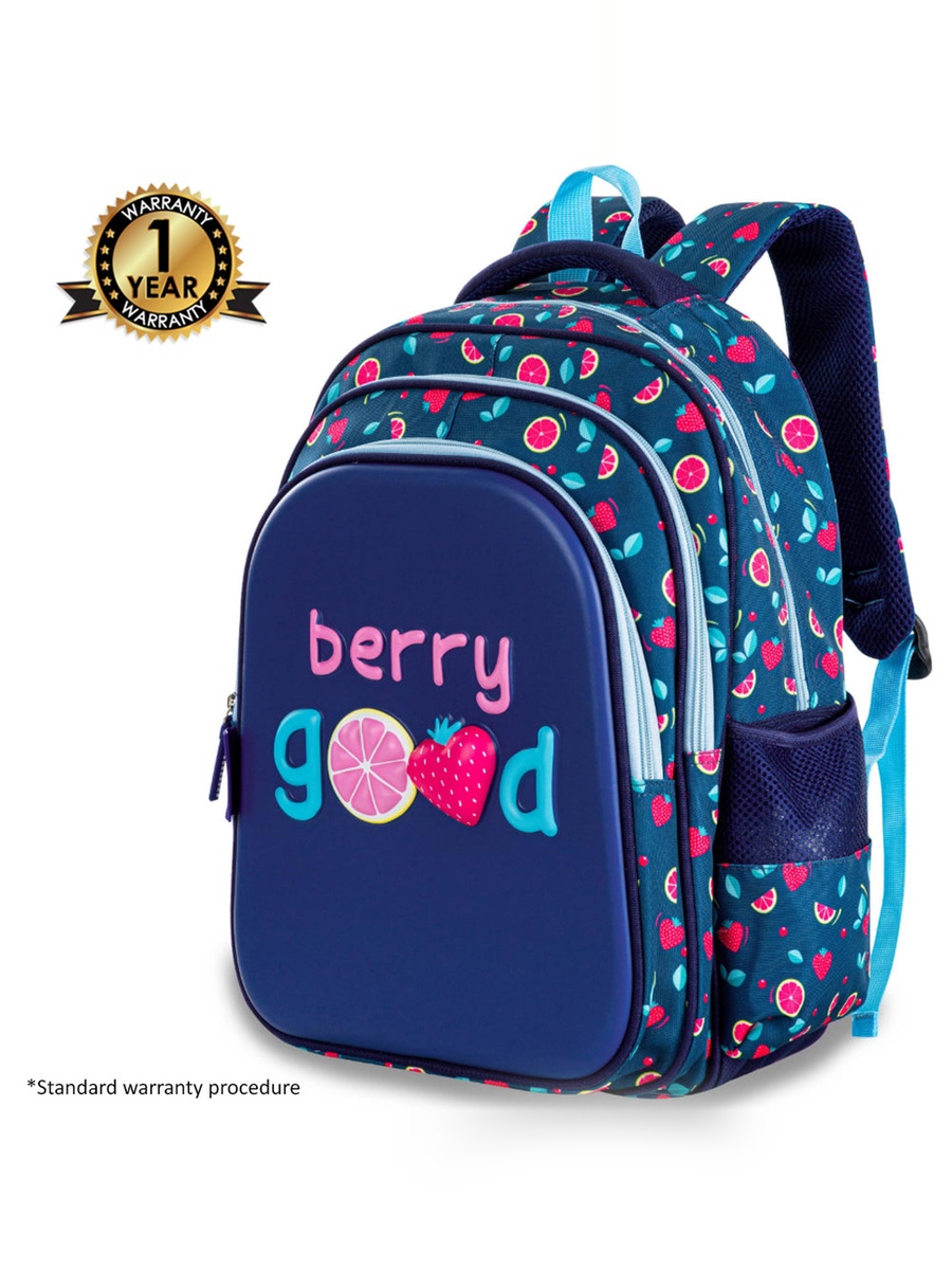 School Bag and Pencil Case Set 16-inch - Berry Good Blue