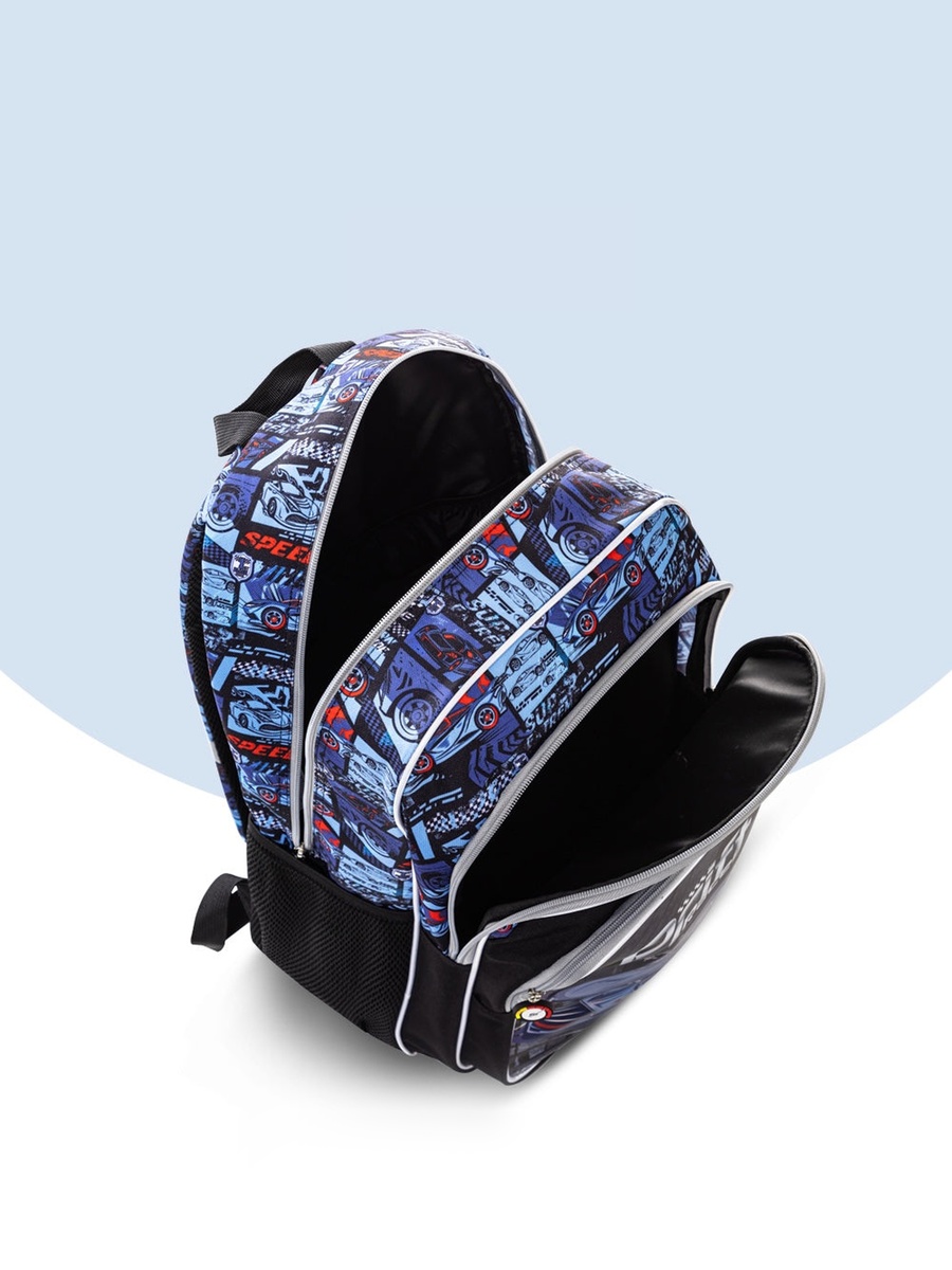 18-Inch Set of 3-Backpack Lunch Bag and Pencil Case - Car Racing