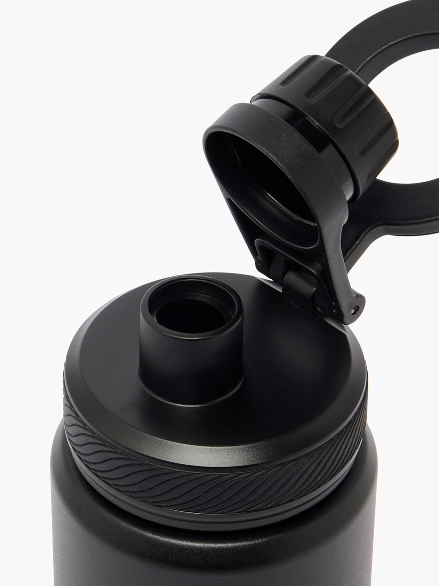 Solid Stainless Steel Water Bottle with Carry Loop